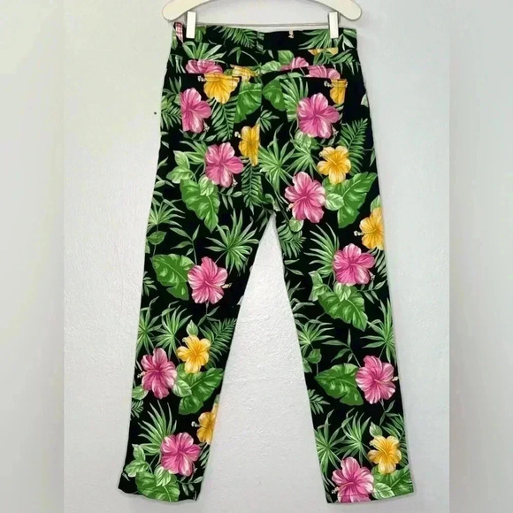 Lauren Ralph Lauren Pants - Lauren Ralph Lauren Women Tropical Print Slit‎ Cropped Pants Sz 8